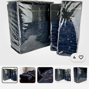Donna Karan Home King Duvet Cover with Euro Shams and King Size Sheets